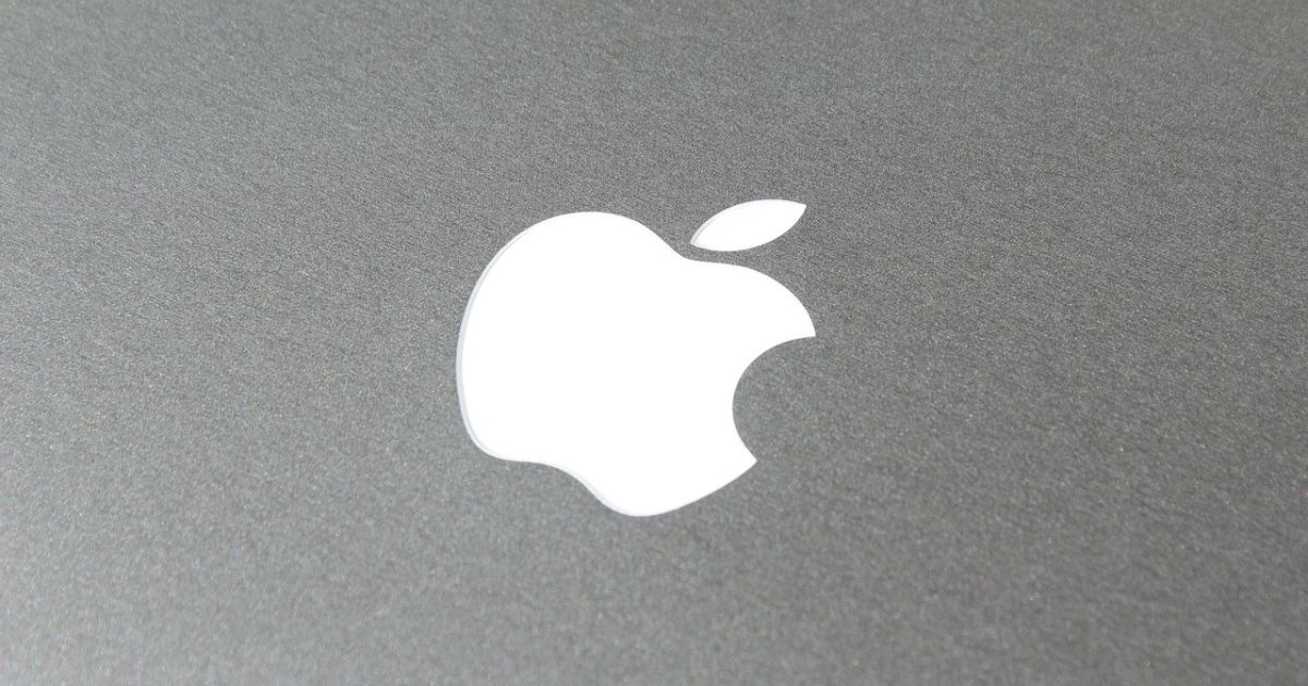 アップルコンピューターの有名なロゴの画像。