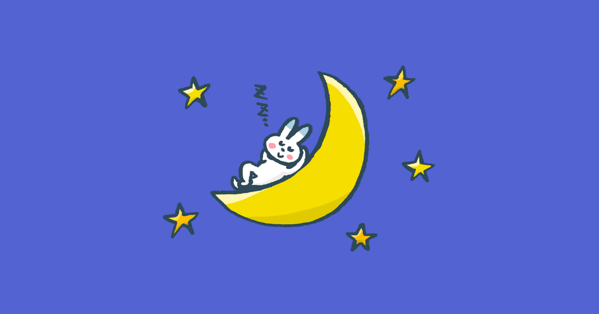 眠るうさぎの画像